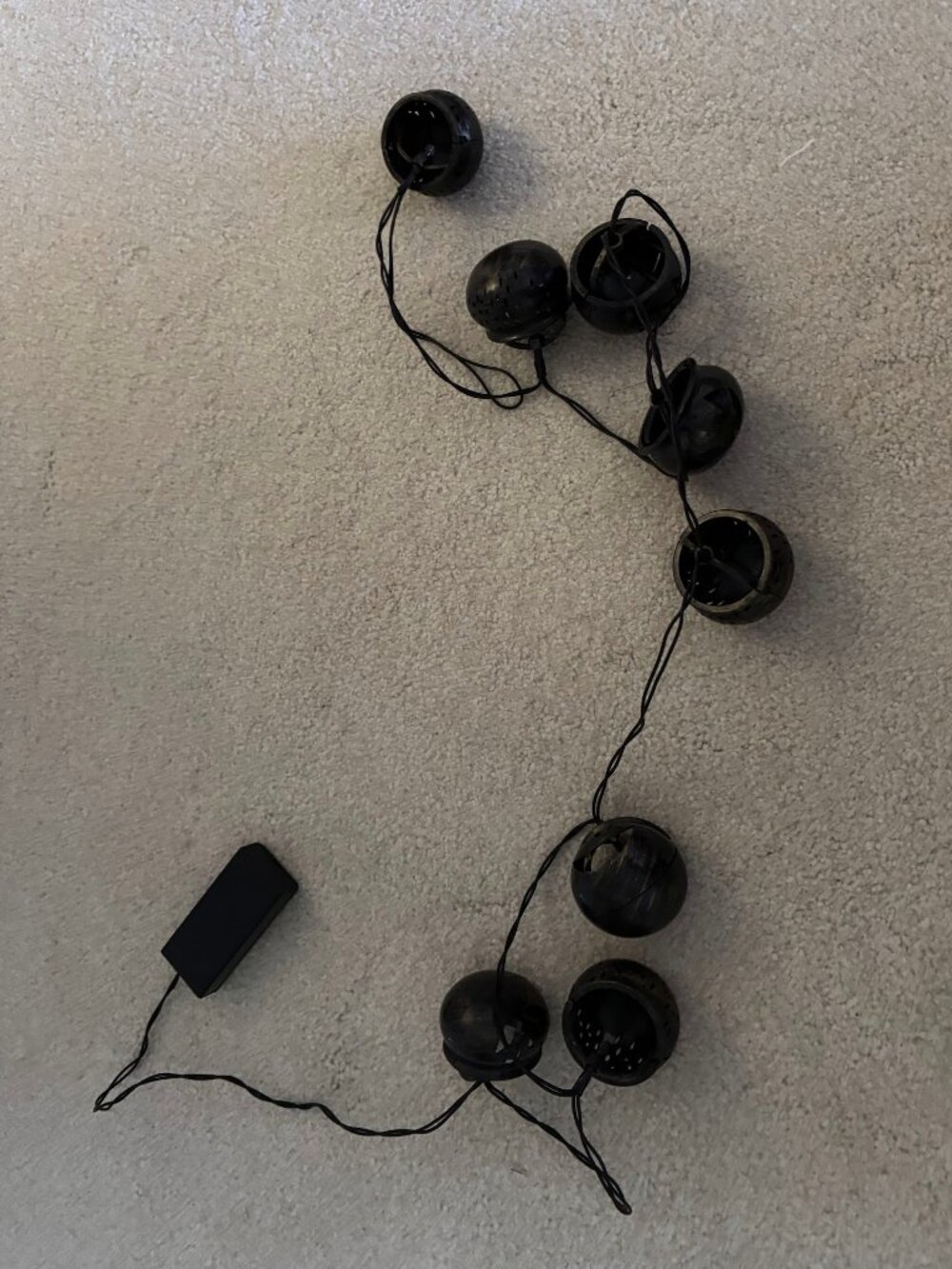 LIKE NEW! Target Black Cauldren/Jack O'Latern Halloween String Lights